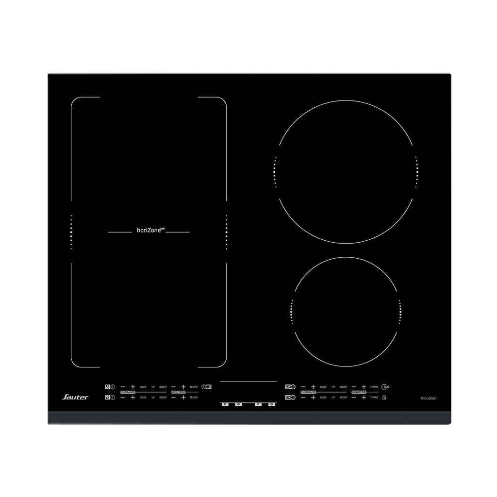 Sauter - SPI4664B - Plaque Induction - Table de Cuisson Encastrable - Noir - 4 Foyers - 7200W - Dimensions Encastrement : 56x49cm - Espace Grand Plat - Fabriqué en France