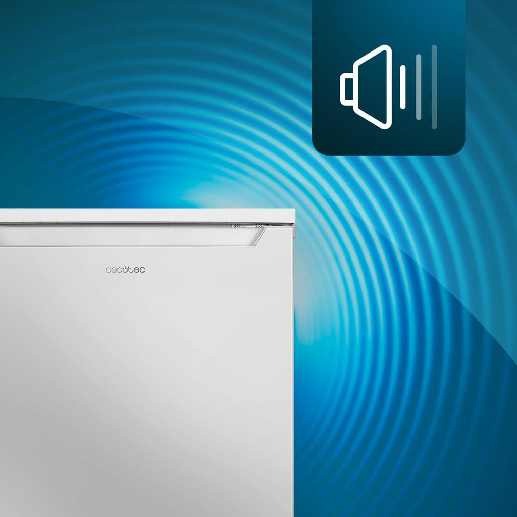 Cecotec Mini Réfrigérateur 107 L Bolero CoolMarket TT 107 White, Classe Énergétique E, Économie d'Énergie, Porte Réversible, Tiroir Congélateur, Faible Niveau Sonore, Design Compact.