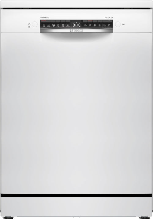 Bosch SMS4EMW01F, Série 4, Lave-vaisselle 60 cm, Pose libre, Blanc
