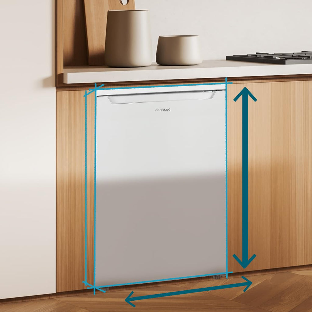Cecotec Mini Réfrigérateur 107 L Bolero CoolMarket TT 107 White, Classe Énergétique E, Économie d'Énergie, Porte Réversible, Tiroir Congélateur, Faible Niveau Sonore, Design Compact.