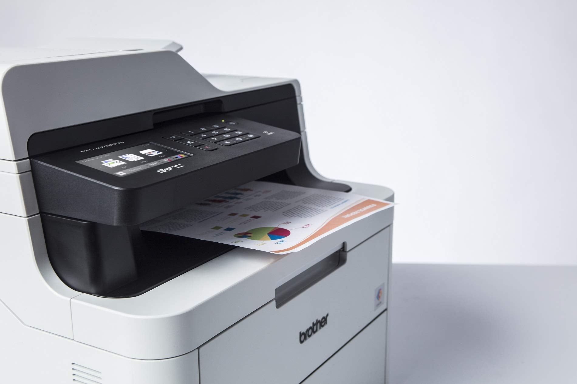 Brother MFC-L3750CDW Imprimante multifonction 4-en-1 (Impressio/Copie/Scan/Fax) LED couleur 24 ppm USB Blanc