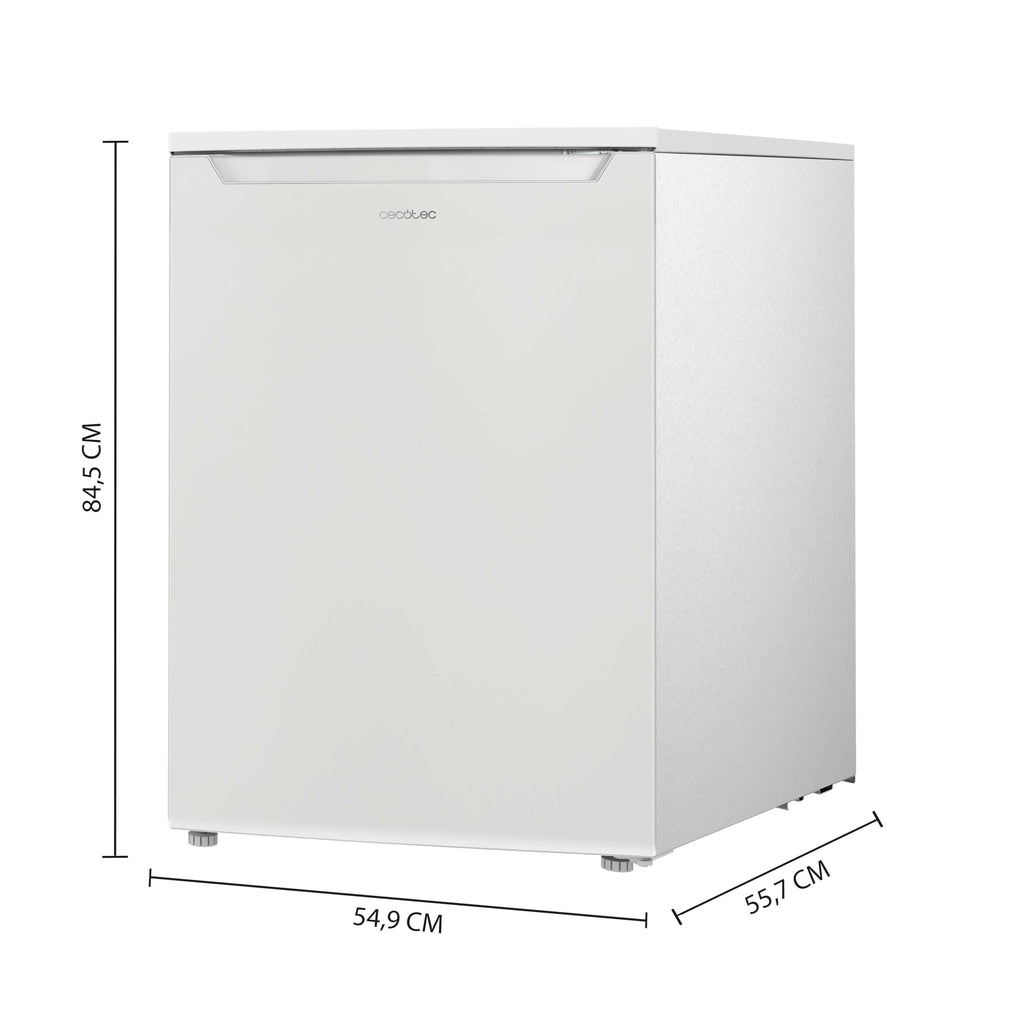Cecotec Mini Réfrigérateur 107 L Bolero CoolMarket TT 107 White, Classe Énergétique E, Économie d'Énergie, Porte Réversible, Tiroir Congélateur, Faible Niveau Sonore, Design Compact.