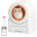 serebrant Litiere Chat Autonettoyante Bac à Litière Autonettoyante pour Chat Litière Automatique 64L Bac à Litter Automatic, Anti-fuites/Anti-pincemen