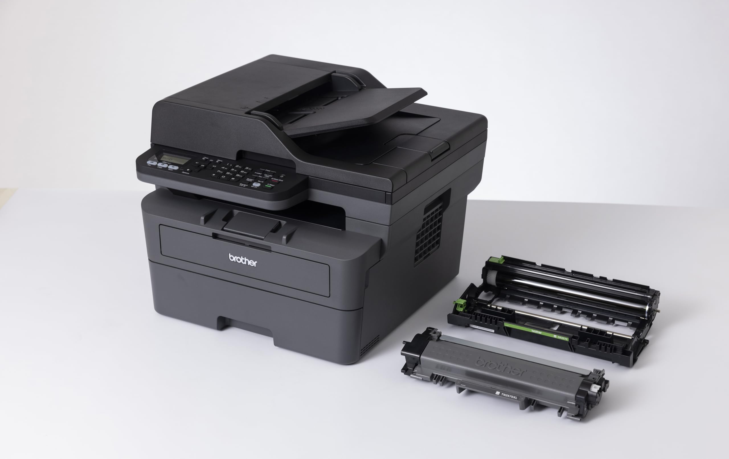 Brother MFC-L2827DW | Imprimante Multifonction 4 en 1 (Impression/Scan/Copie/Fax) Laser Monochrome | WiFi/USB/Ethernet | Recto-Verso | Eligible au For