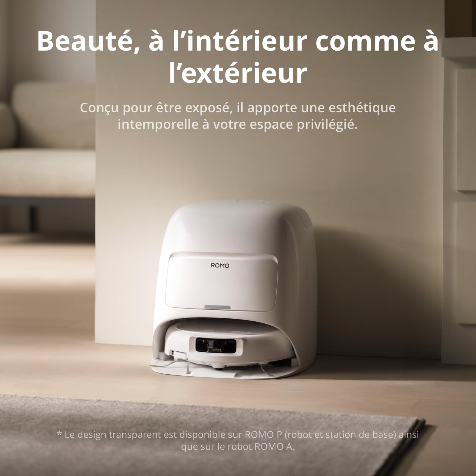 DJI ROMO S Robot Aspirateur Laveur, Aspirateur Robot de 25 000 Pa, détection de Niveau Drone, Deux Bras robotiques, 200 Jours sans Maintenance, Lavage et séchage Auto des tampons de serpillière