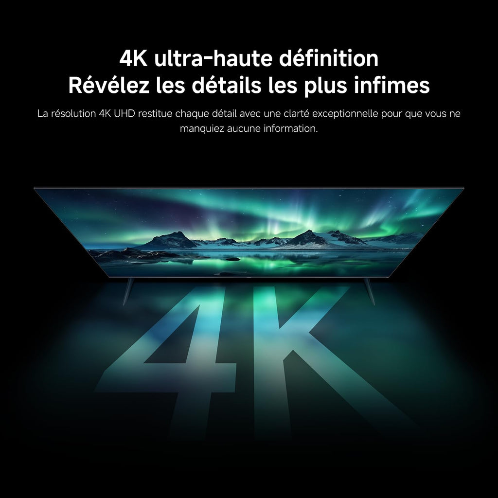 XIAOMI TV F Pro 55, 140 cm (55 Pouces), 4K UHD QLED, Smart TV, Fire TV, Contrôle Vocal Alexa, HDR10+, Mode Game Boost 120Hz, MEMC, 2Go+32Go, Compatible avec AirPlay