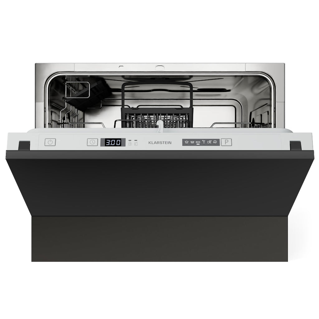 Klarstein Lave Vaisselle Encastrable - Compact 45 cm, 6 Couverts, Programme UV Hygiène, AquaStop Sécurité, Classe Énergie D, Silencieux 47 dB, Commande Intuitive