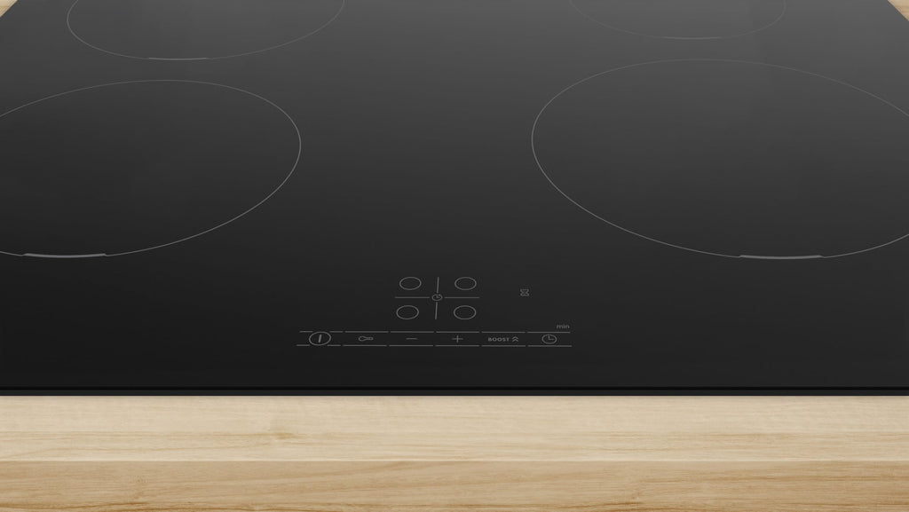 Bosch PUE611BB5E, Série 4, plaque à Induction, 4 foyers, 60 cm, Puissance 4600 W, Noir