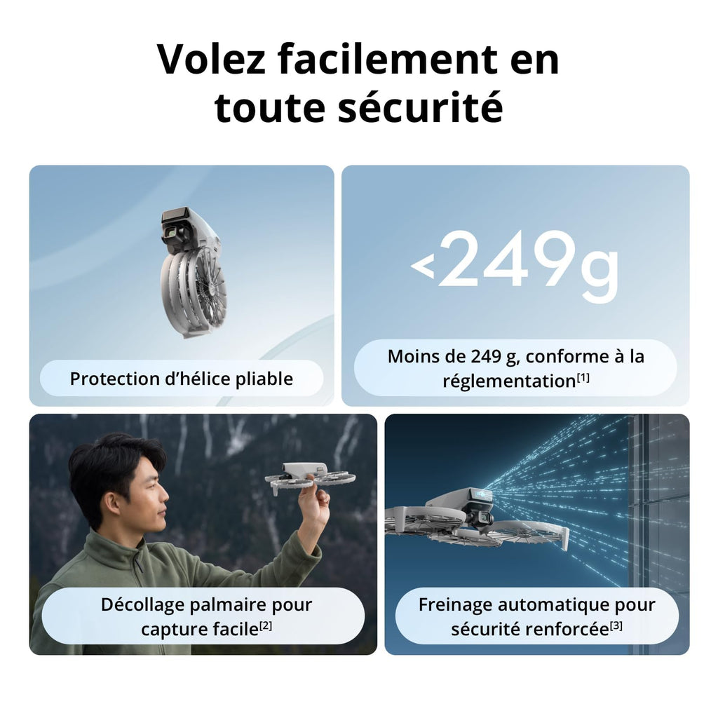Bundle Fly More DJI Flip (radiocommande RC 2 avec écran), Drone Caméra 4K UHD pour adultes, Décollage palmaire, Retour automatique, Vol intelligent, Trois batteries pour un temps de vol de 93 min