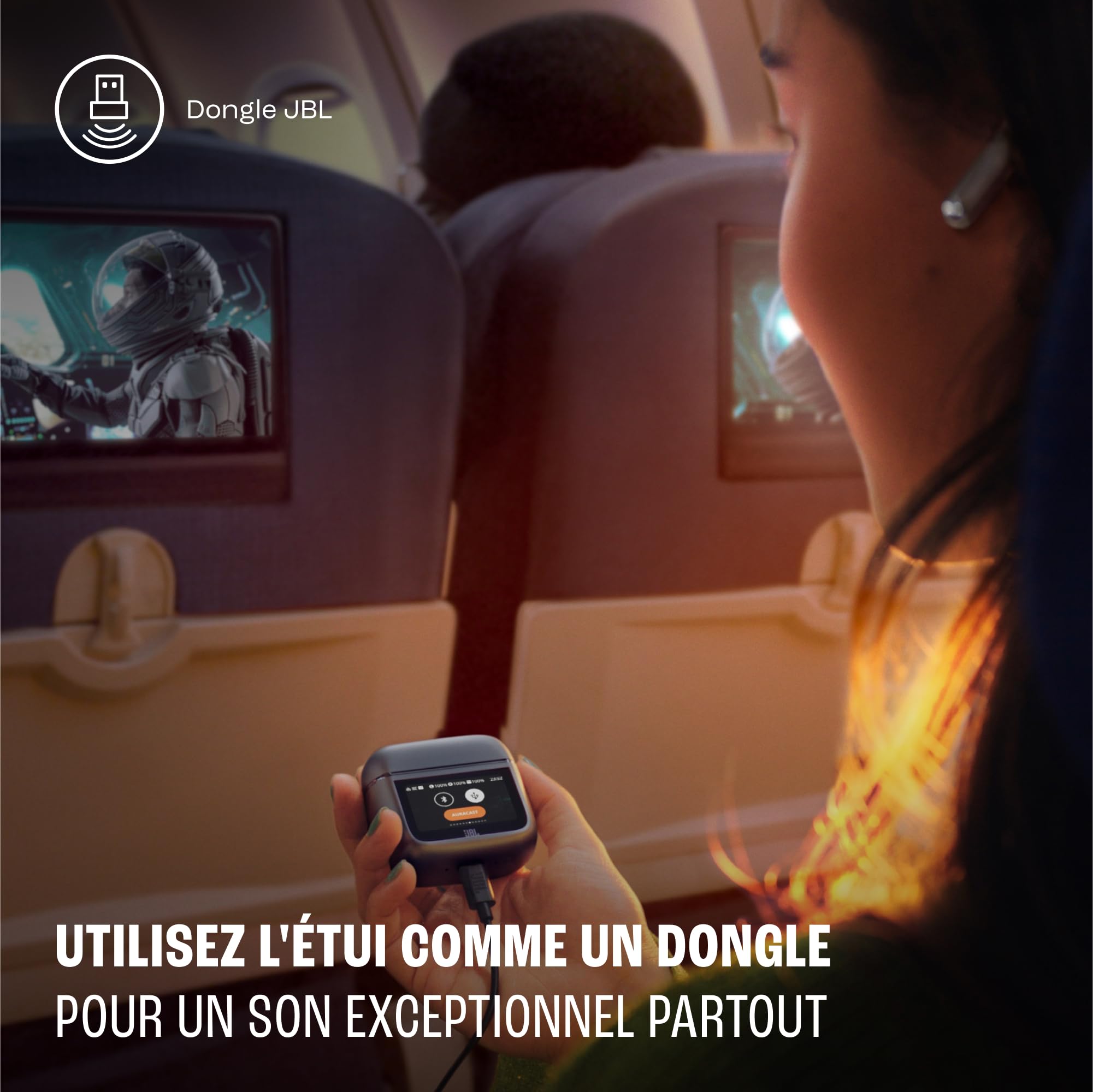JBL Tour Pro 3, Écouteurs sans Fil, étui Intelligent de Recharge, 40h d'autonomie, avec Réduction de Bruit Adaptative, Bluetooth, Son Spatial 360, Noir