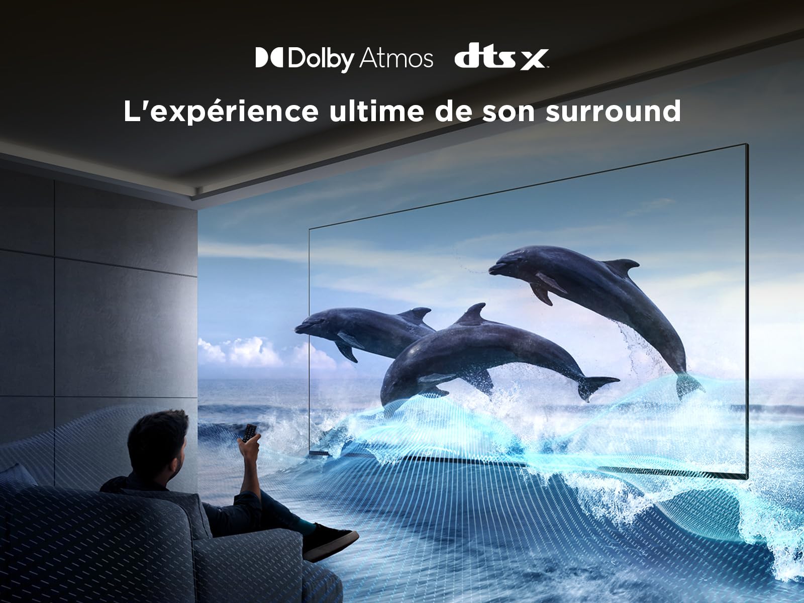 TCL 55T6C Fire TV 55 Pouces QLED 4K UHD Smart TV, HDR (Multi-Format), Dolby Atmos, Motion Clarity