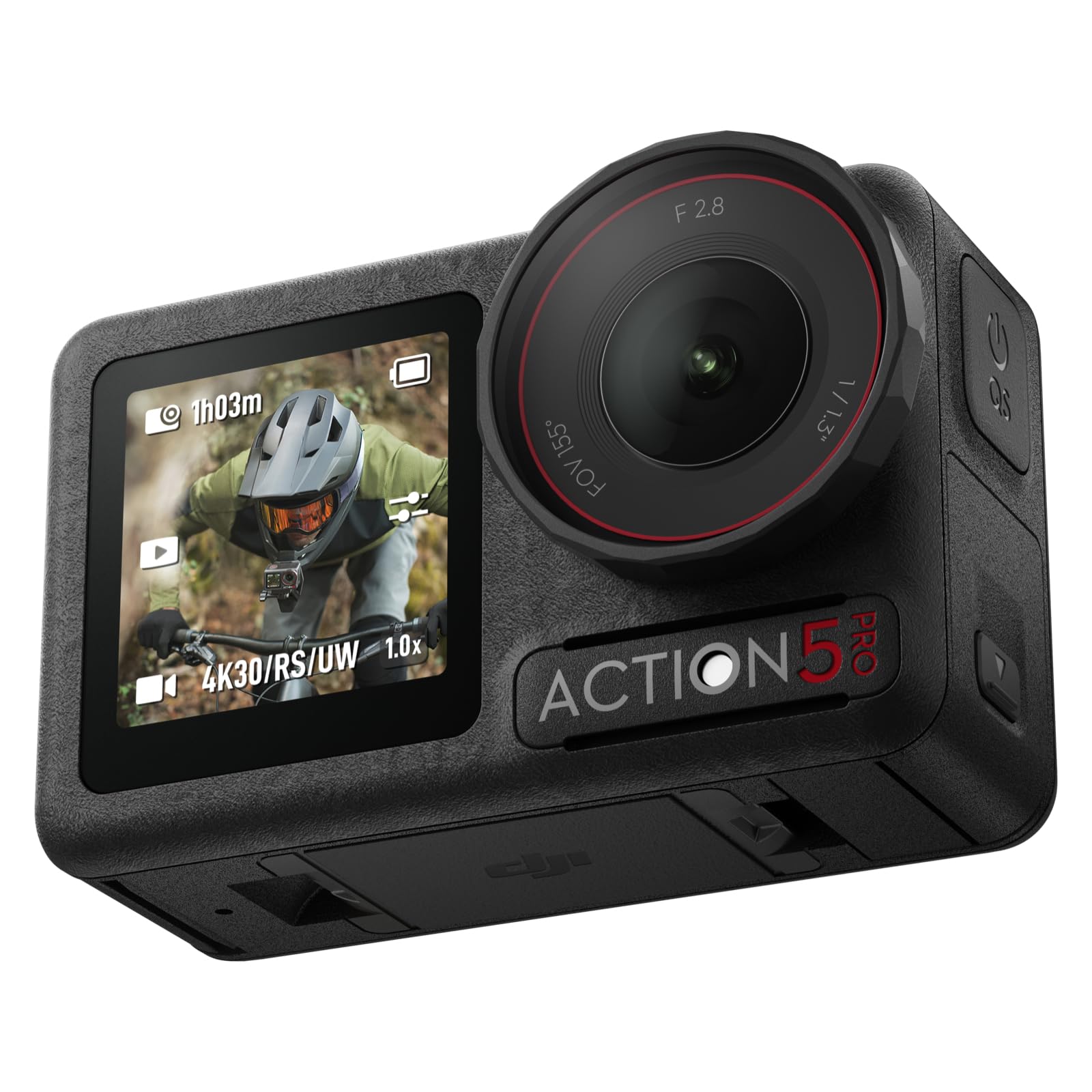 DJI Bundle Essentiel Osmo Action 5 Pro, Caméra Étanche avec Capteur 1/1,3", Vidéo 4K/120 IPS, Suivi de Sujet, Stabilisation, Double Écran Tactile OLED, Caméra d’Action 4K Idéale pour Sports, Vlog