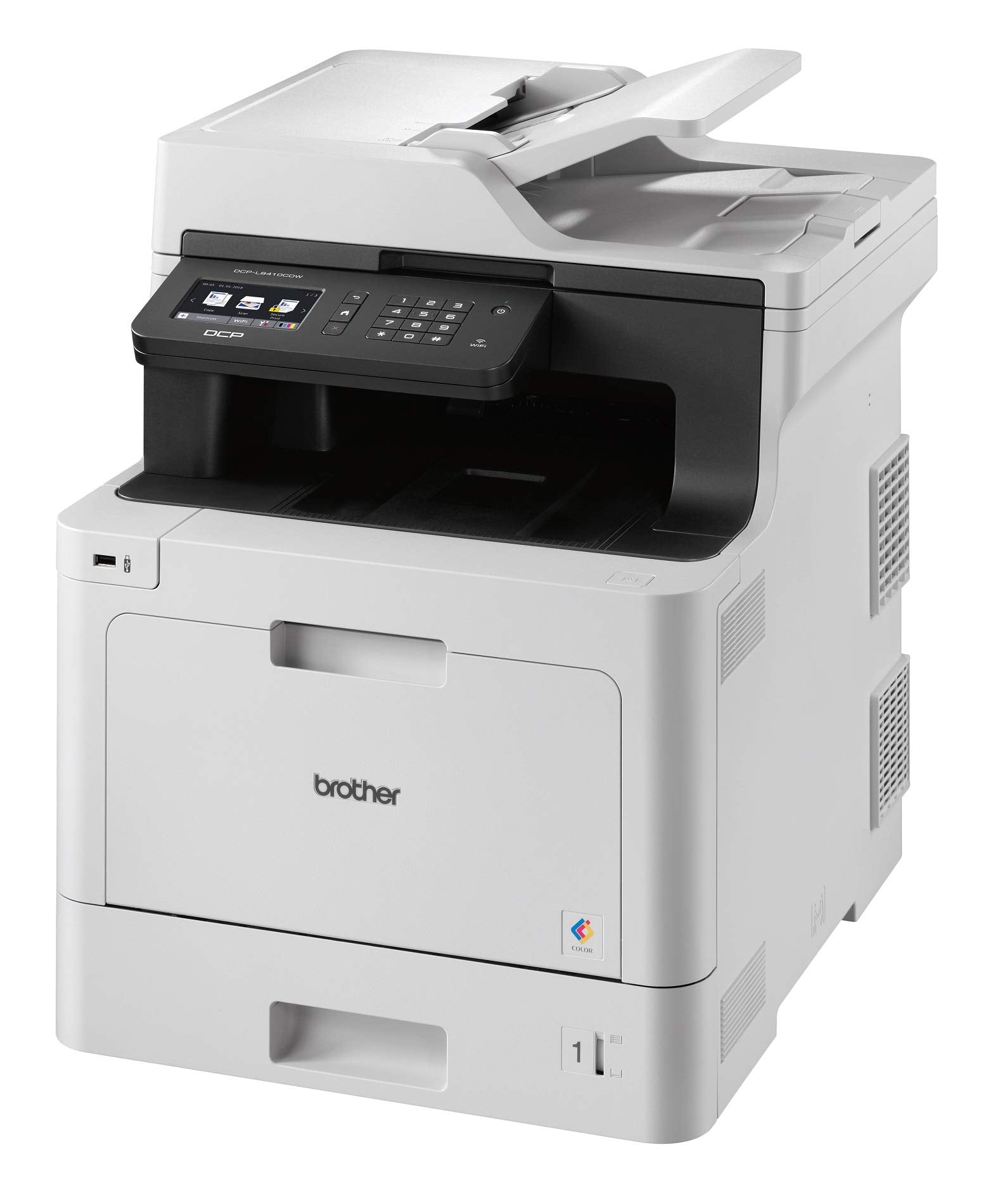 Brother DCP-L8410CDW Imprimante Multifonction 3 en 1 Laser - Professionnel - Economique - Couleur - Compact mais Puissant - Récompensé par Bli - A4, NOIR