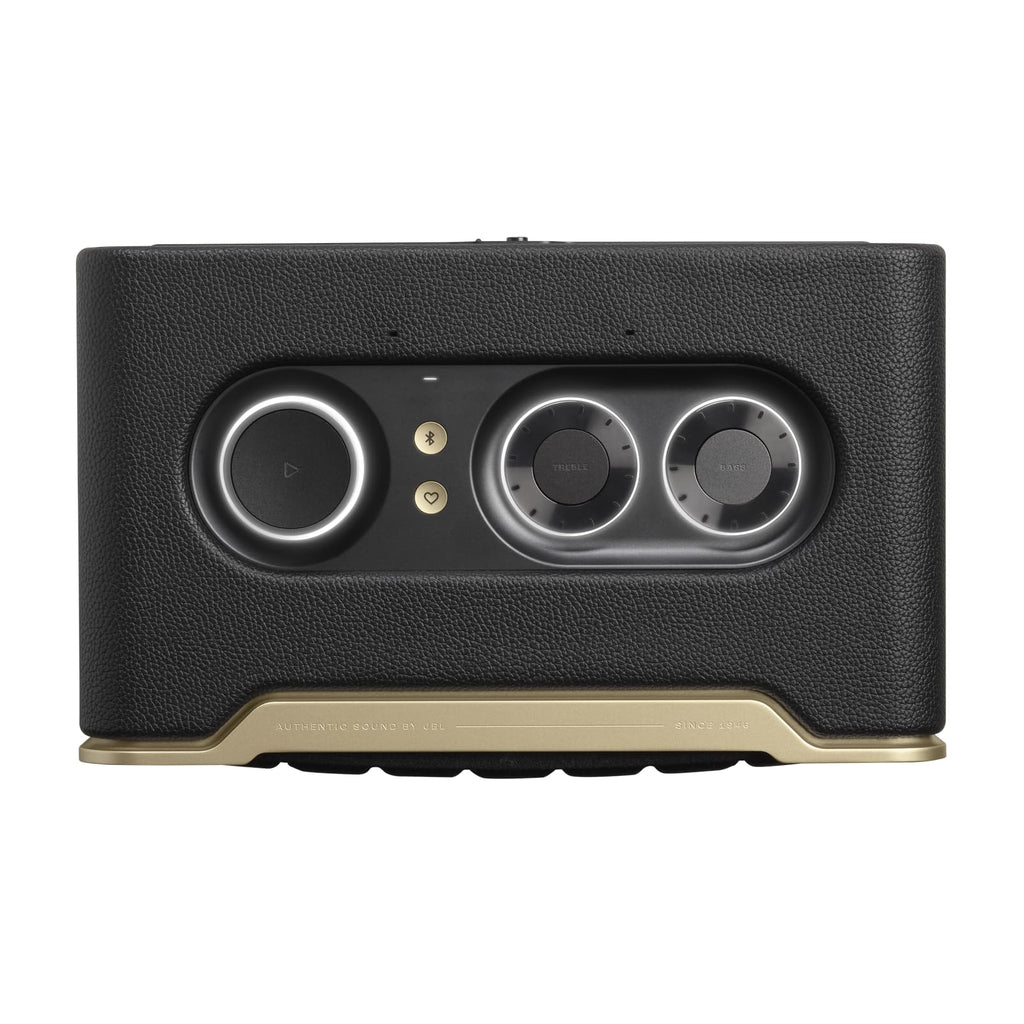 JBL Authentics 200 Enceinte Smart Home avec WiFi, Bluetooth et assistants vocaux, design rétro, noire