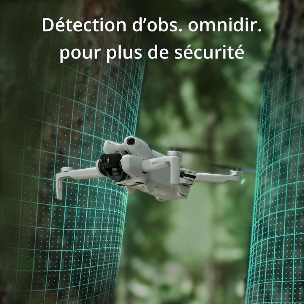 DJI Mini 4 Pro Fly More avec DJI RC 2 + Card Care Refresh 1-Year Plan, Mini Drone Pliable avec Caméra 4K, Moins de 0,549 lb/249 g, Temps de Vol de 34 min, 2 Batteries Supplémentaires, C0