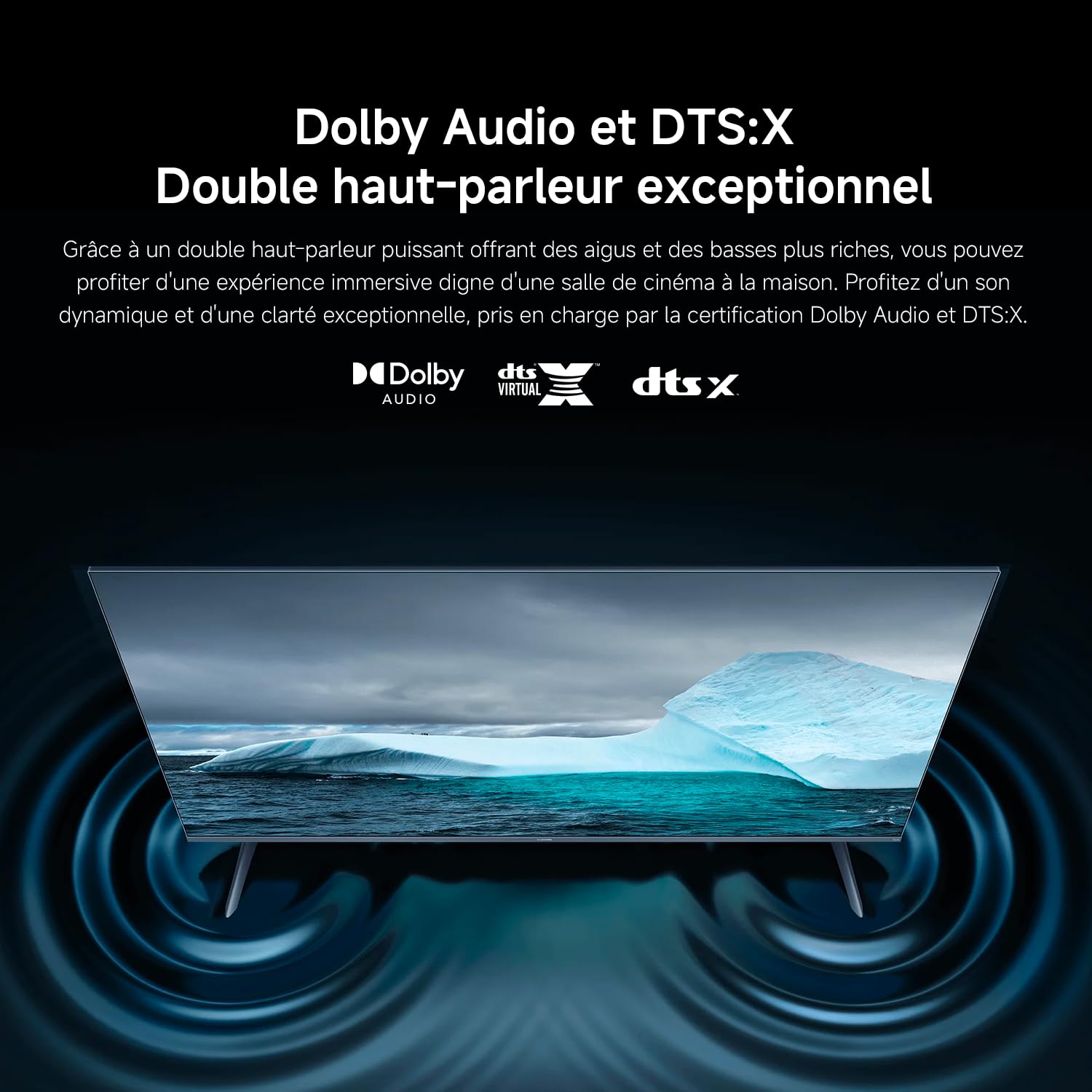 XIAOMI TV F Pro 55, 140 cm (55 Pouces), 4K UHD QLED, Smart TV, Fire TV, Contrôle Vocal Alexa, HDR10+, Mode Game Boost 120Hz, MEMC, 2Go+32Go, Compatible avec AirPlay