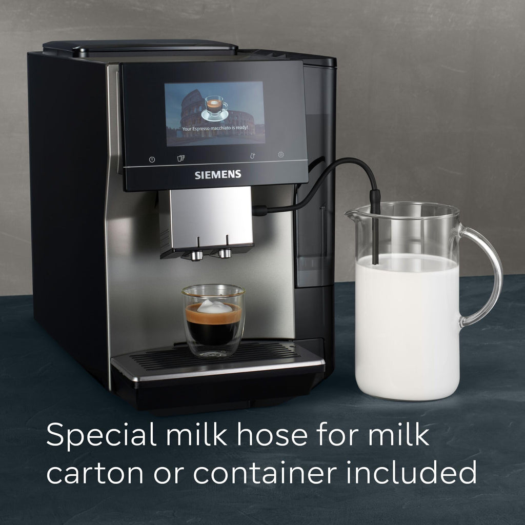 SIEMENS EQ700 Machine à café entièrement automatique grain à tasse, écran tactile de 5 pouces, préparation froide et lente de préparation, cappuccinatore, plus de 34 boissons de café, connexion au