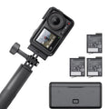 DJI Bundle Osmo Action 4 Aventure - Caméra étanche 4K/120 IPS, capteur 1/1,3 Pouce, D-Log M 10 Bits, FOV Ultra Large 155º, Jusqu’à 7 Heures 30 Min avec Trois Batteries supplémentaires pour vlogging