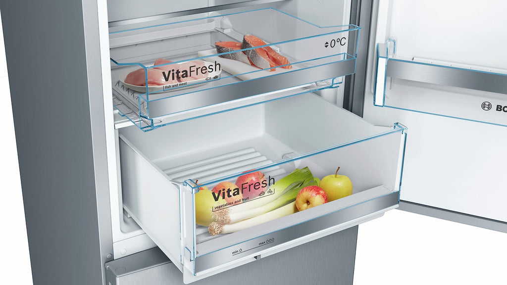 Bosch KGE39ALCA- Série 6, Réfrigérateur combiné pose-libre, 201 x 60 cm, Inox