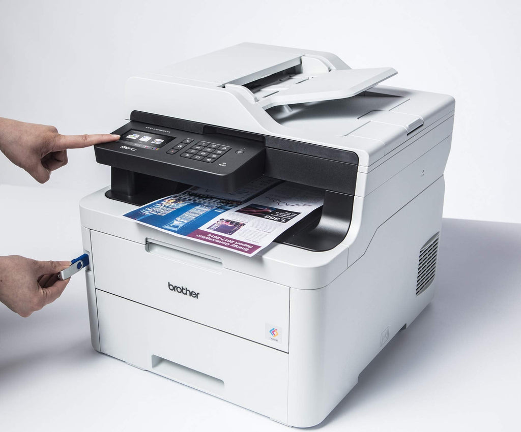 Brother MFC-L3750CDW Imprimante multifonction 4-en-1 (Impressio/Copie/Scan/Fax) LED couleur 24 ppm USB Blanc