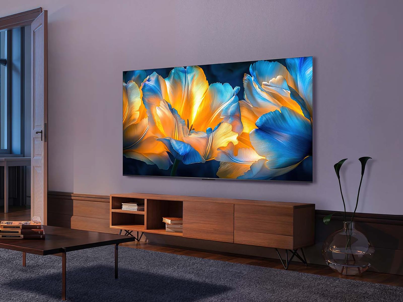 TCL 65Q6C QD-Mini LED TV, 4K HDR Premium 1000nits, Smart TV alimenté par Google (Dolby Vision IQ et Atmos, système Audio Onkyo 2.1, Motion Clarity Pro 144Hz, contrôle Vocal Mains Libres)