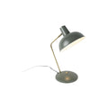 Lampe de bureau moderne en métal vert avec finition dorée.