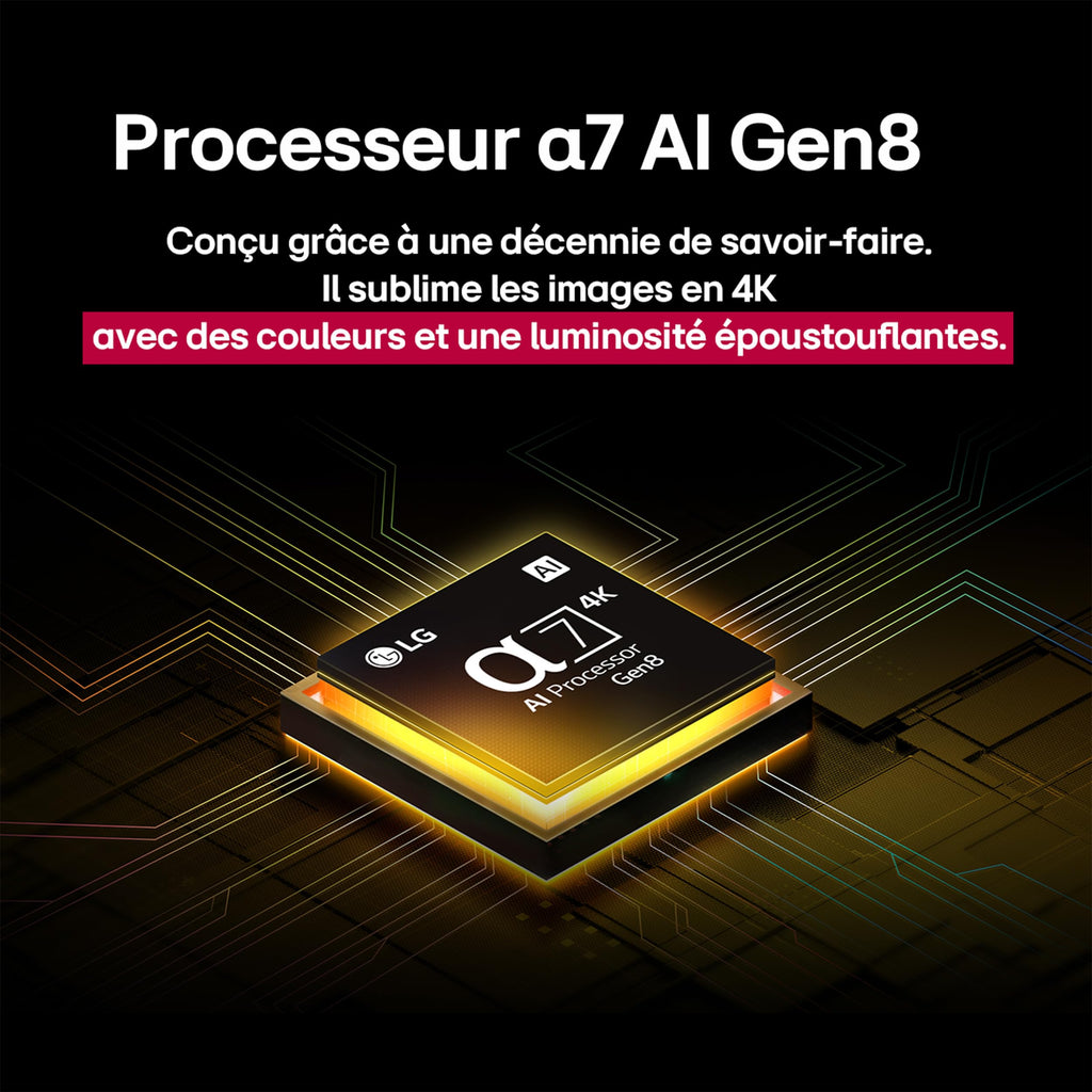 LG TV QNED AI 2025 | 50QNED8E | 50'' (126cm) | 4K UHD | HDR10 | webOS 25 | Télécommade AI Magic Remote | Alexa, Google Assistant | Netflix Disney+ CANAL+ Prime Video | AirPlay 2 | Luminosité éclatante
