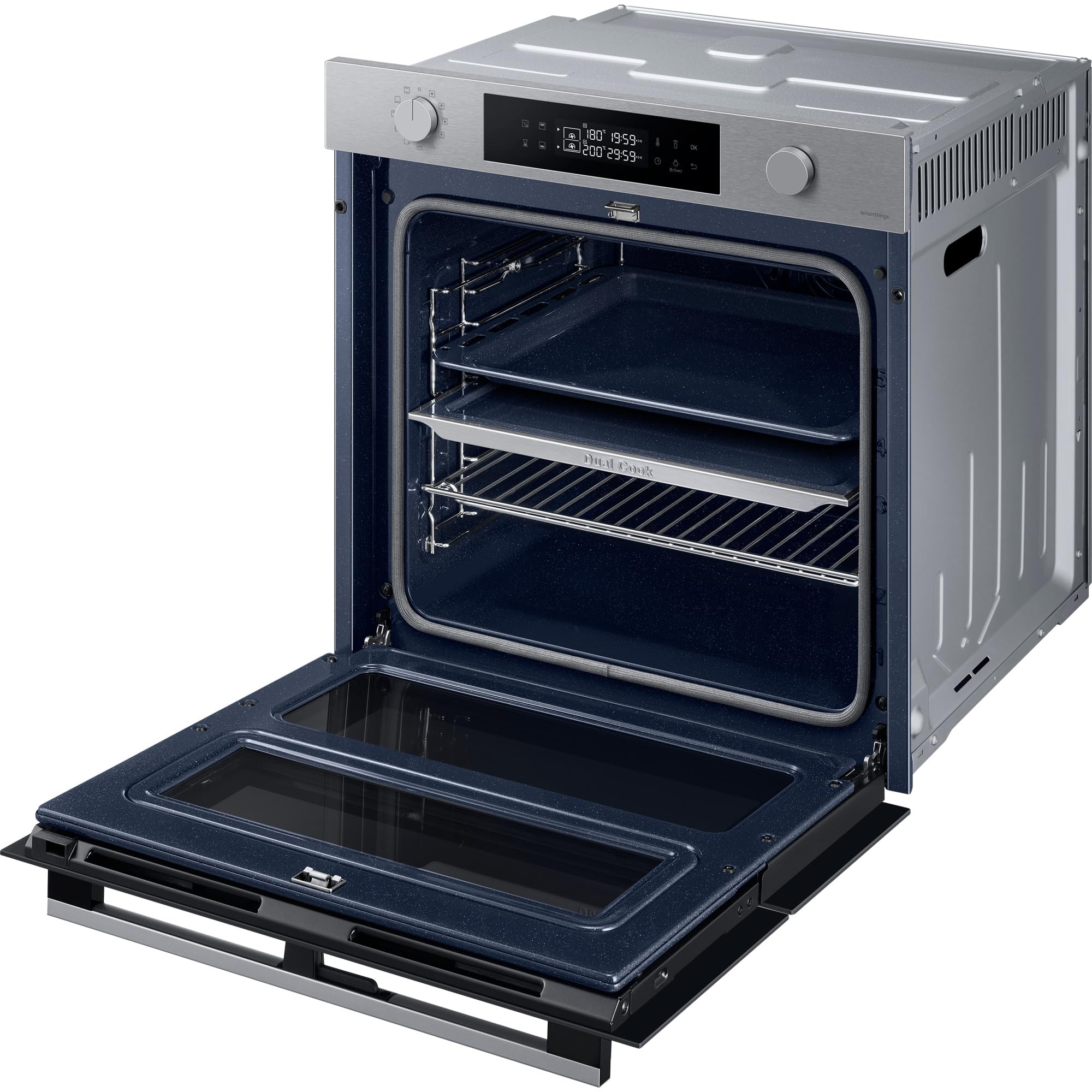 SAMSUNG Four encastrable pyrolyse NV7B45305AS dual cook flex,76 litres, wifi