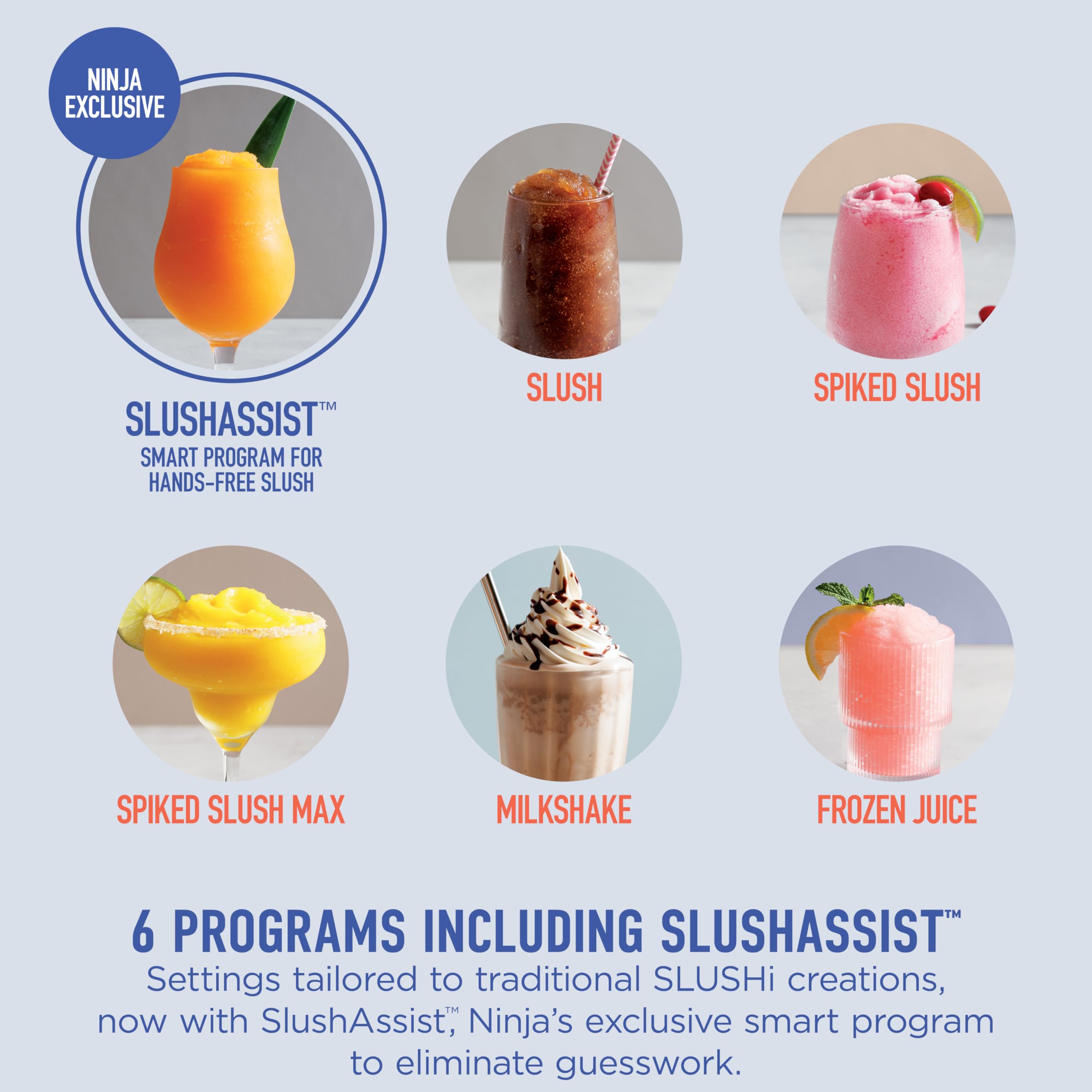 Ninja SLUSHi Max | XXL Smart Frozen Drink Maker | Exclusive Smart Technology | Party-Sized 150oz Capacity | No Ice Needed | 6 Programs | Perfect Temp & Texture up to 12 hours | Peach | FS605